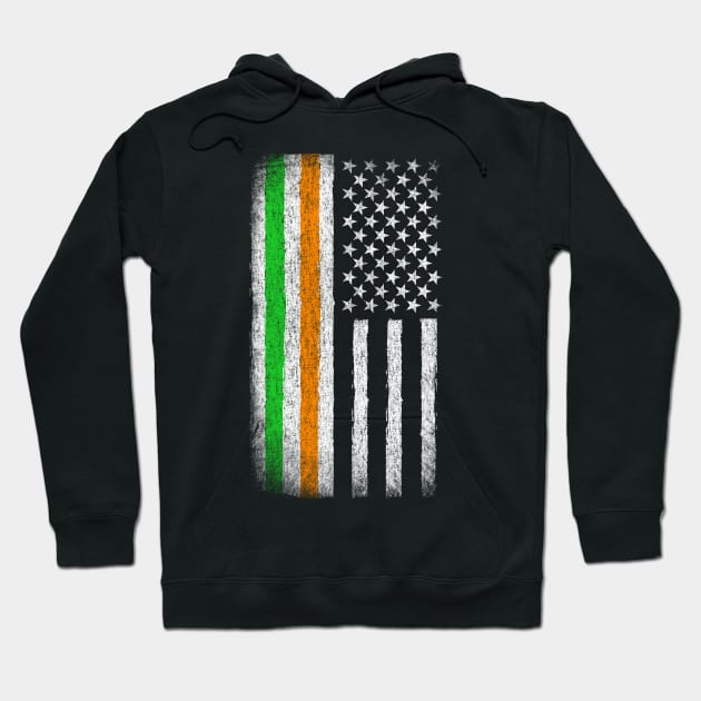 Irish American Heritage Pride Flag Vintage Hoodie by zurcnami